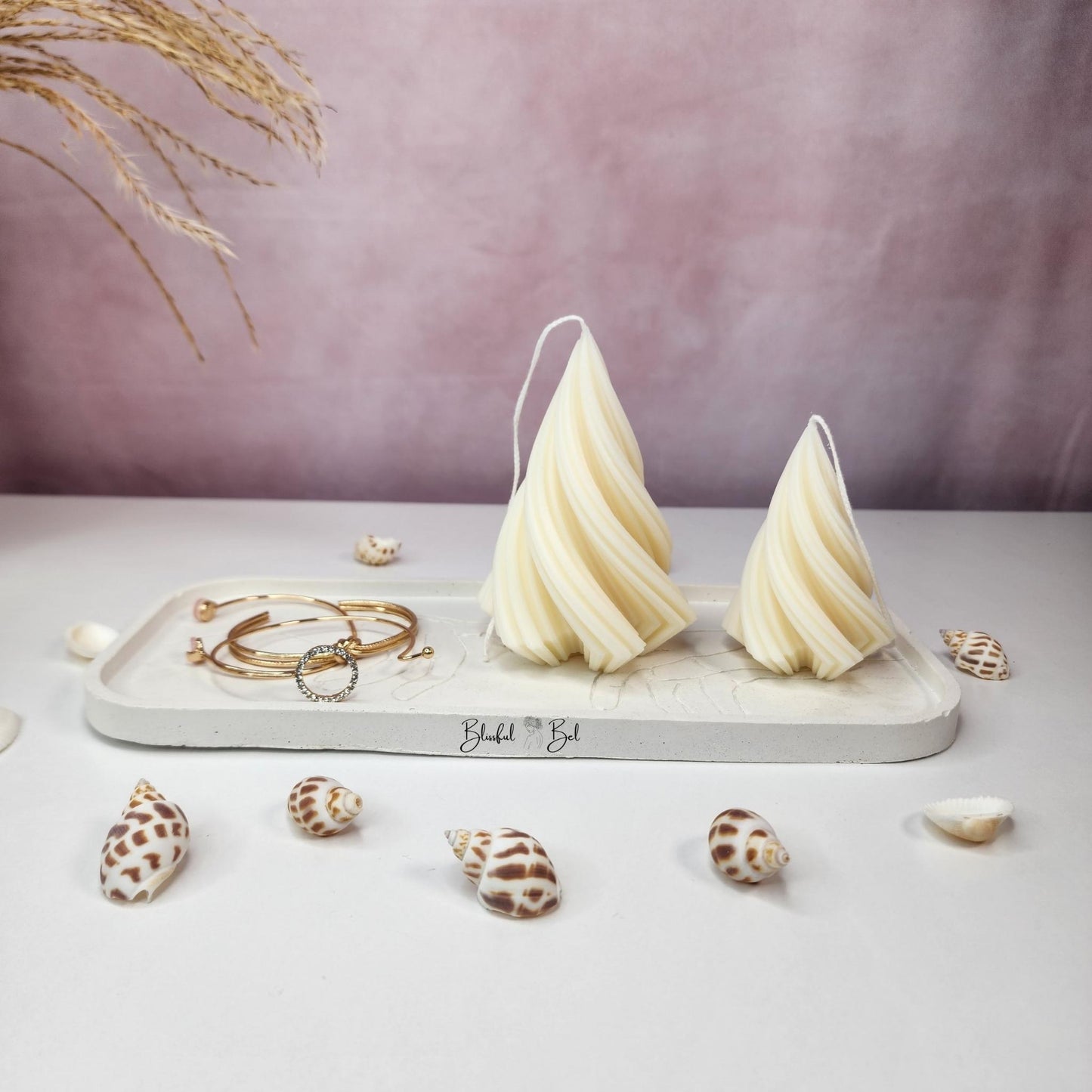 Lark Sculptured Decor Tree Candle