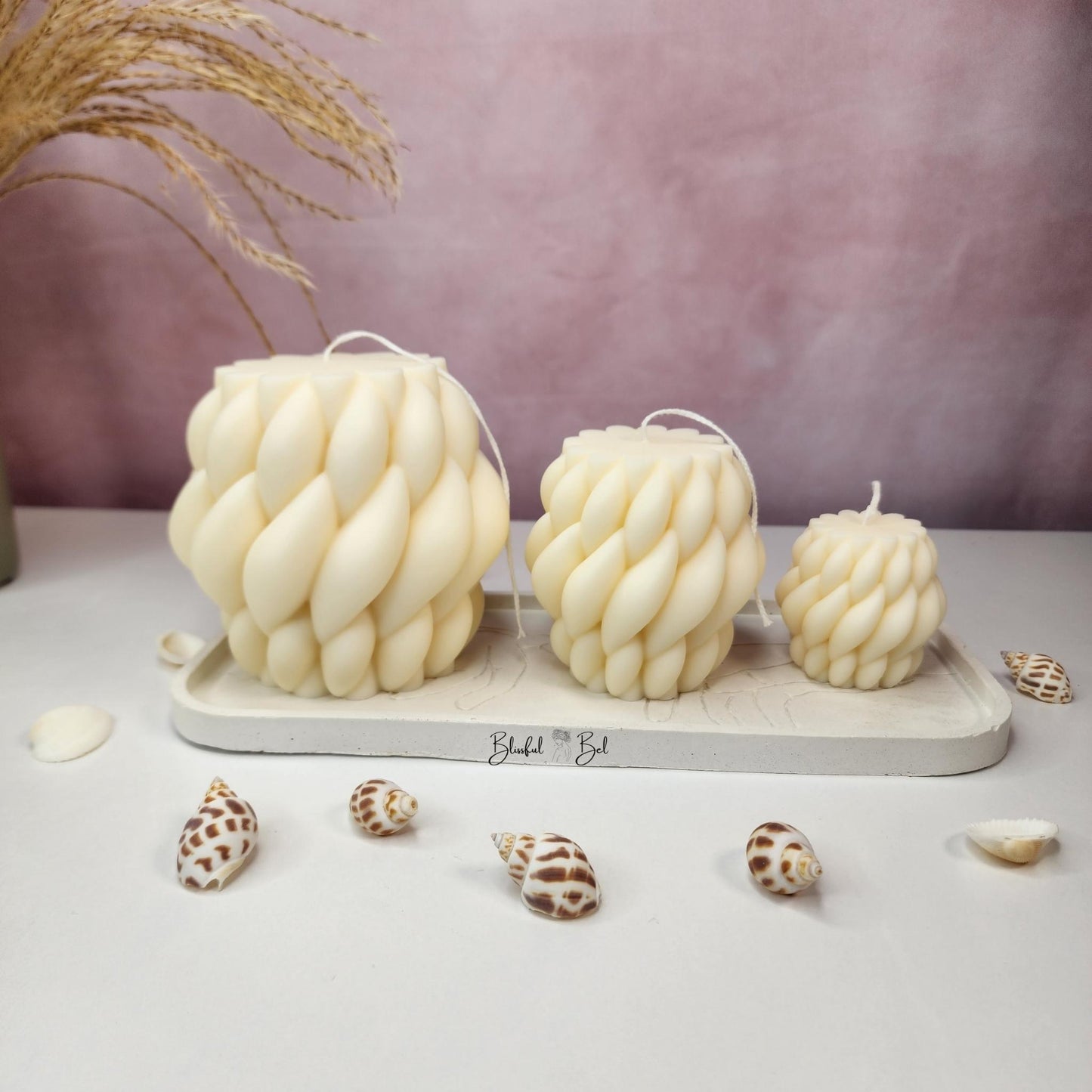 Cora Sculptured Decor Candle