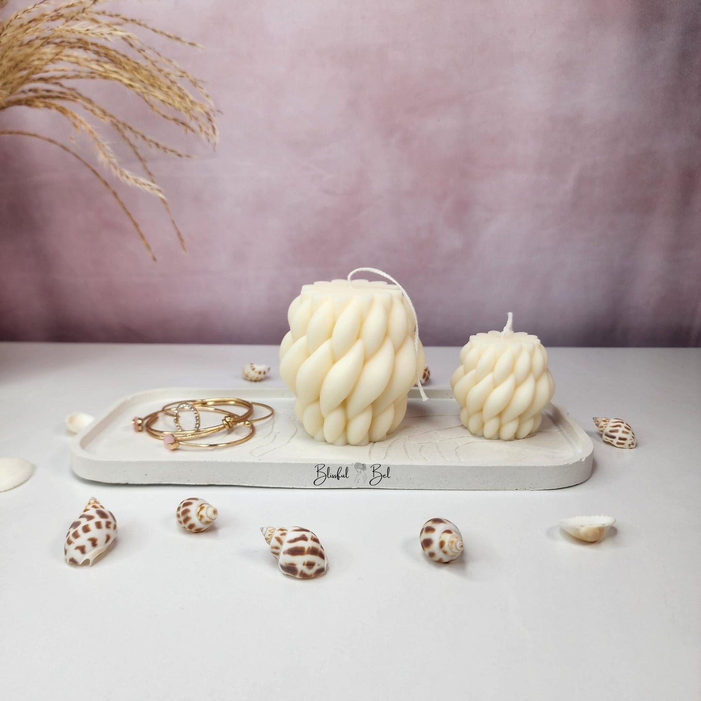 Cora Sculptured Decor Candle