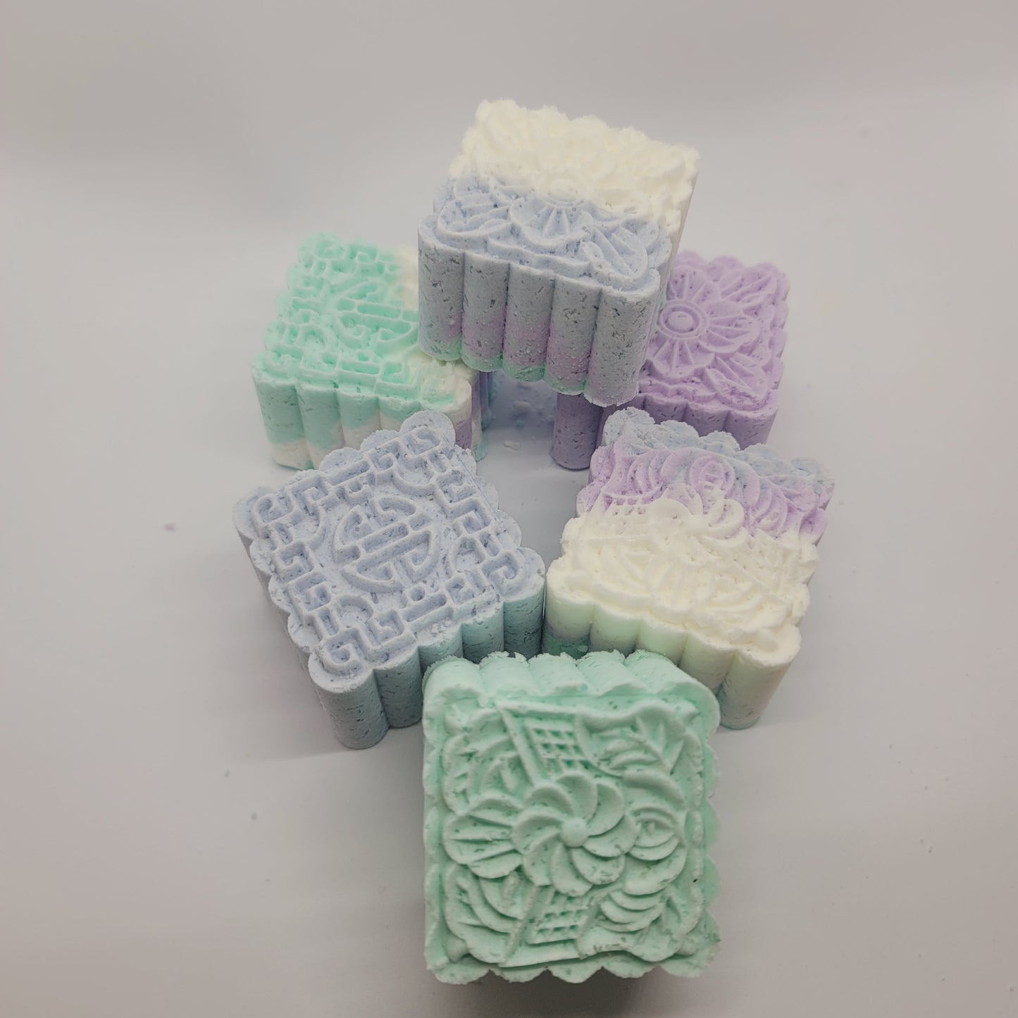 Custom Blue Square Bath Bombs