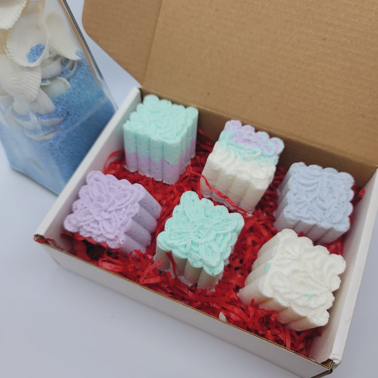 Custom Blue Square Bath Bombs