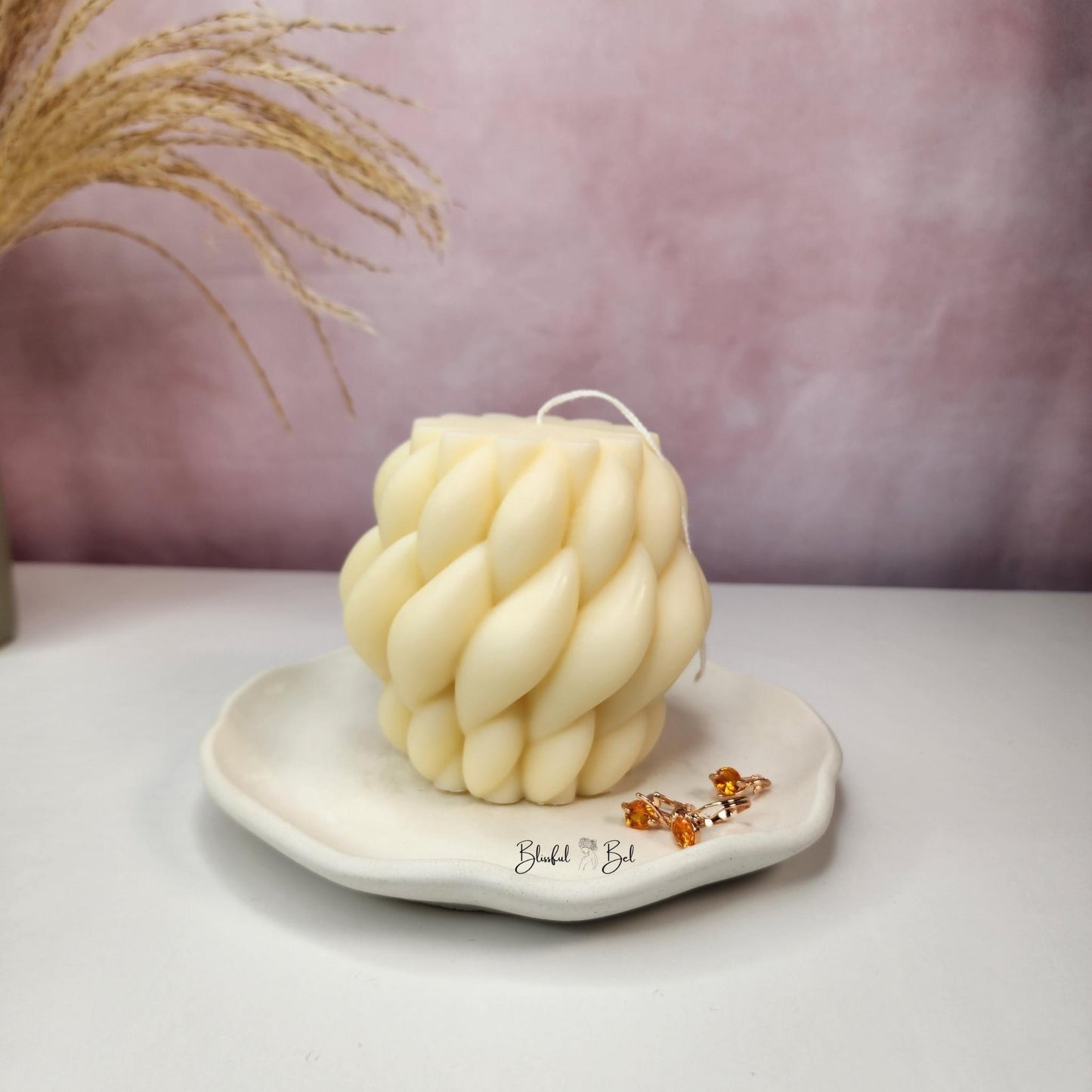 Cora Sculptured Decor Candle