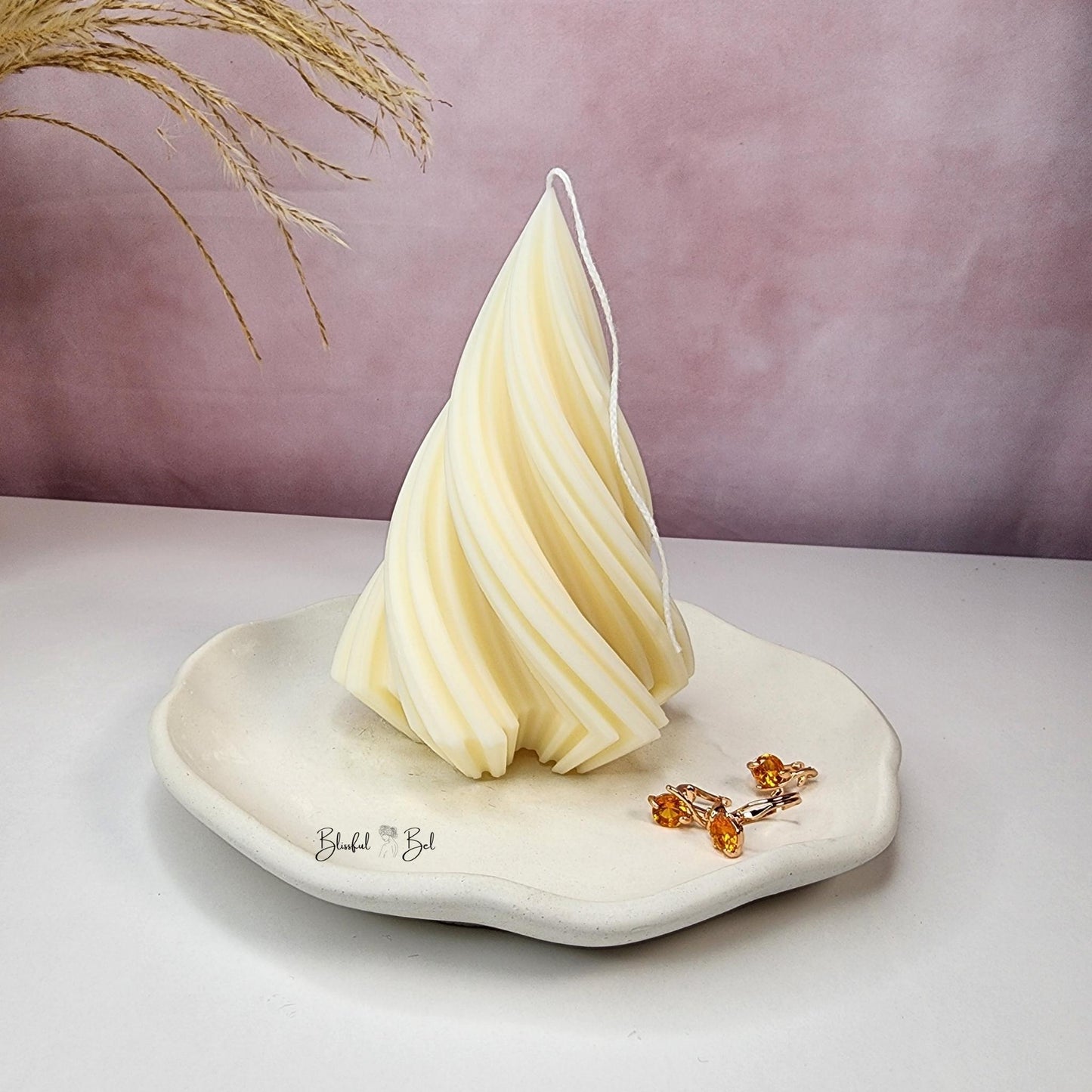 Lark Sculptured Decor Tree Candle