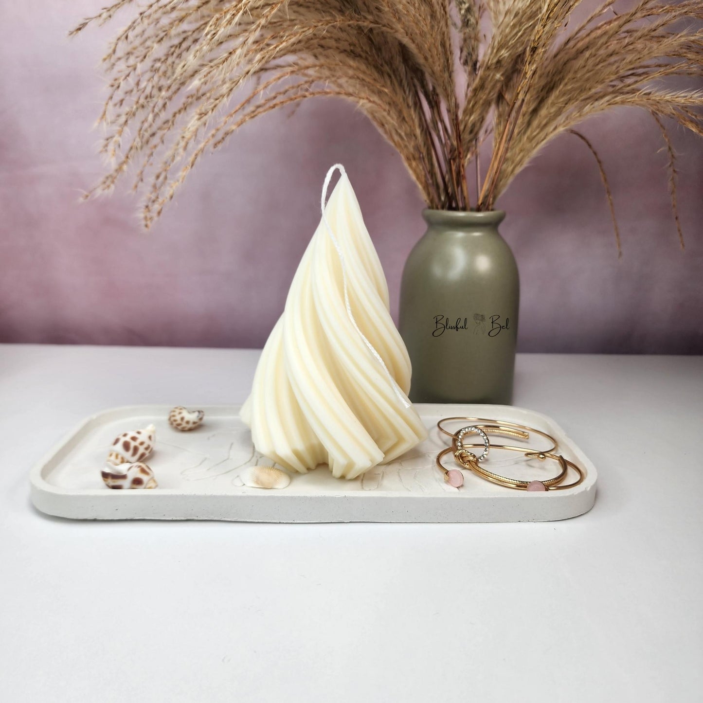 Lark Sculptured Decor Tree Candle