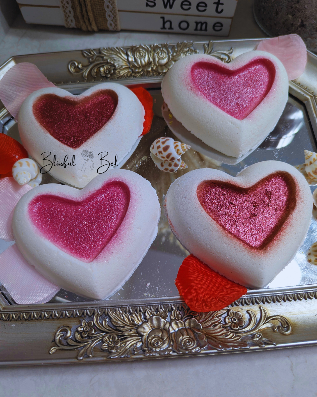 Heart Valentine's Bath Bomb Box (2pcs)