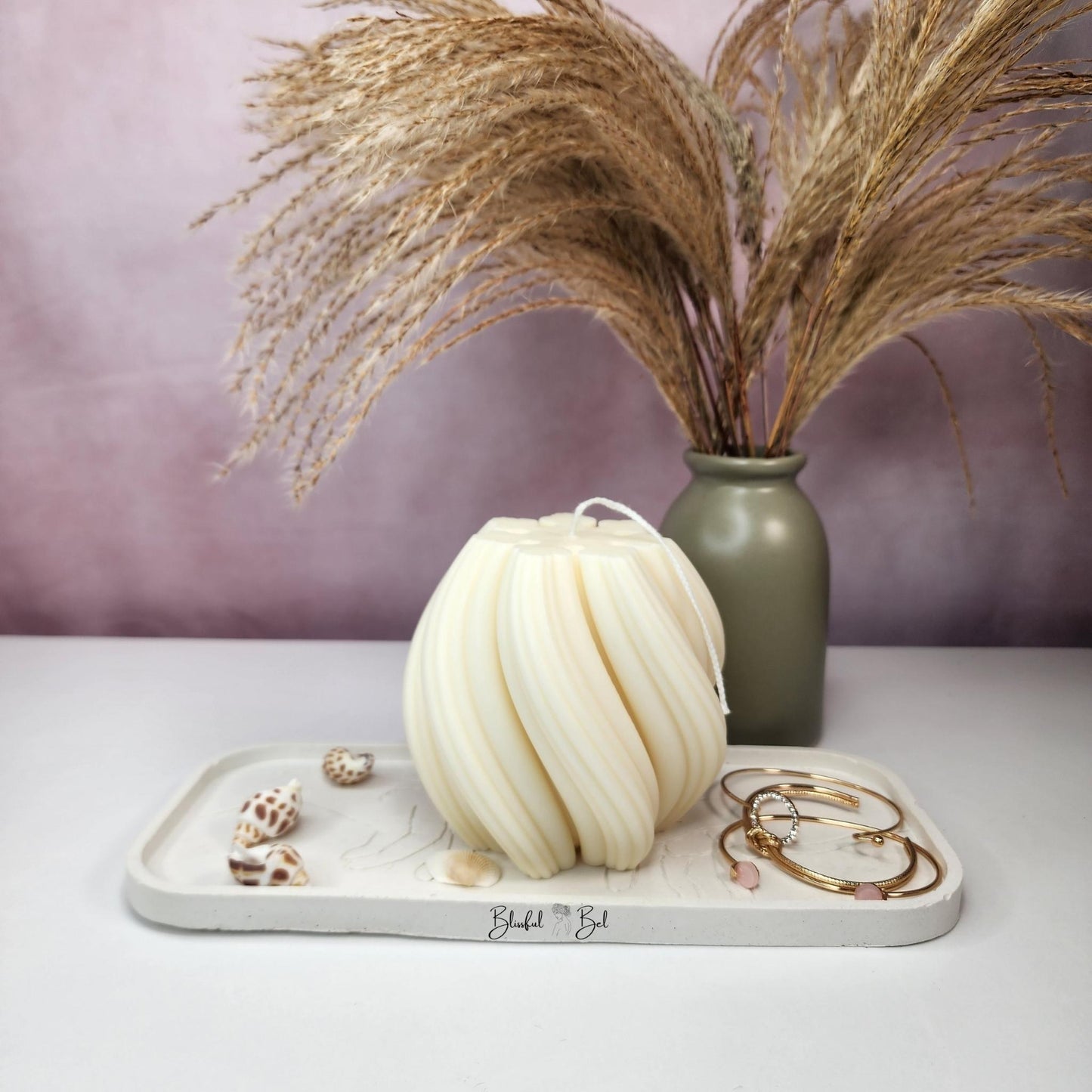 Juno Swirl Decor Candle
