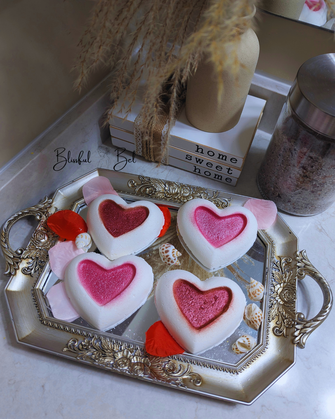 Heart Valentine's Bath Bomb Box (2pcs)