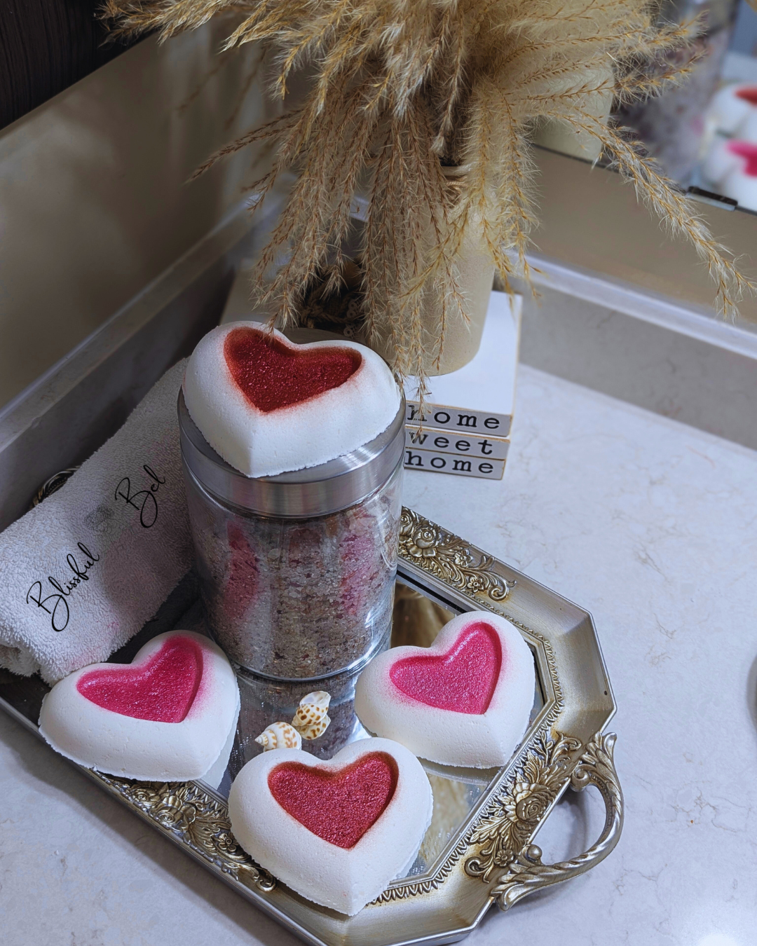 Heart Valentine's Bath Bomb Box (2pcs)