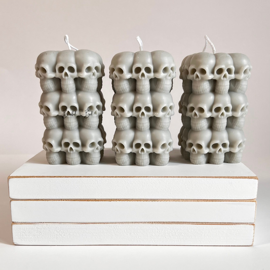 Halloween Decor Skull Candle