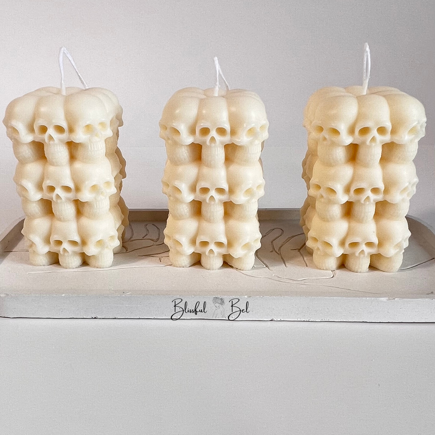 Halloween Decor Skull Candle