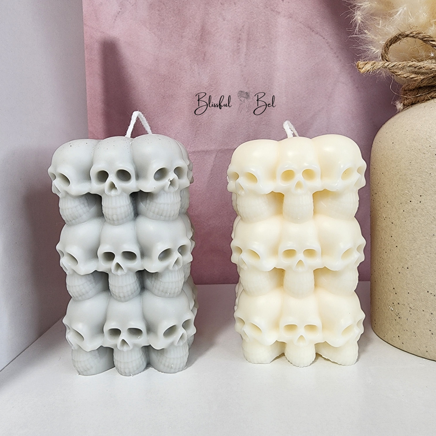 Halloween Decor Skull Candle