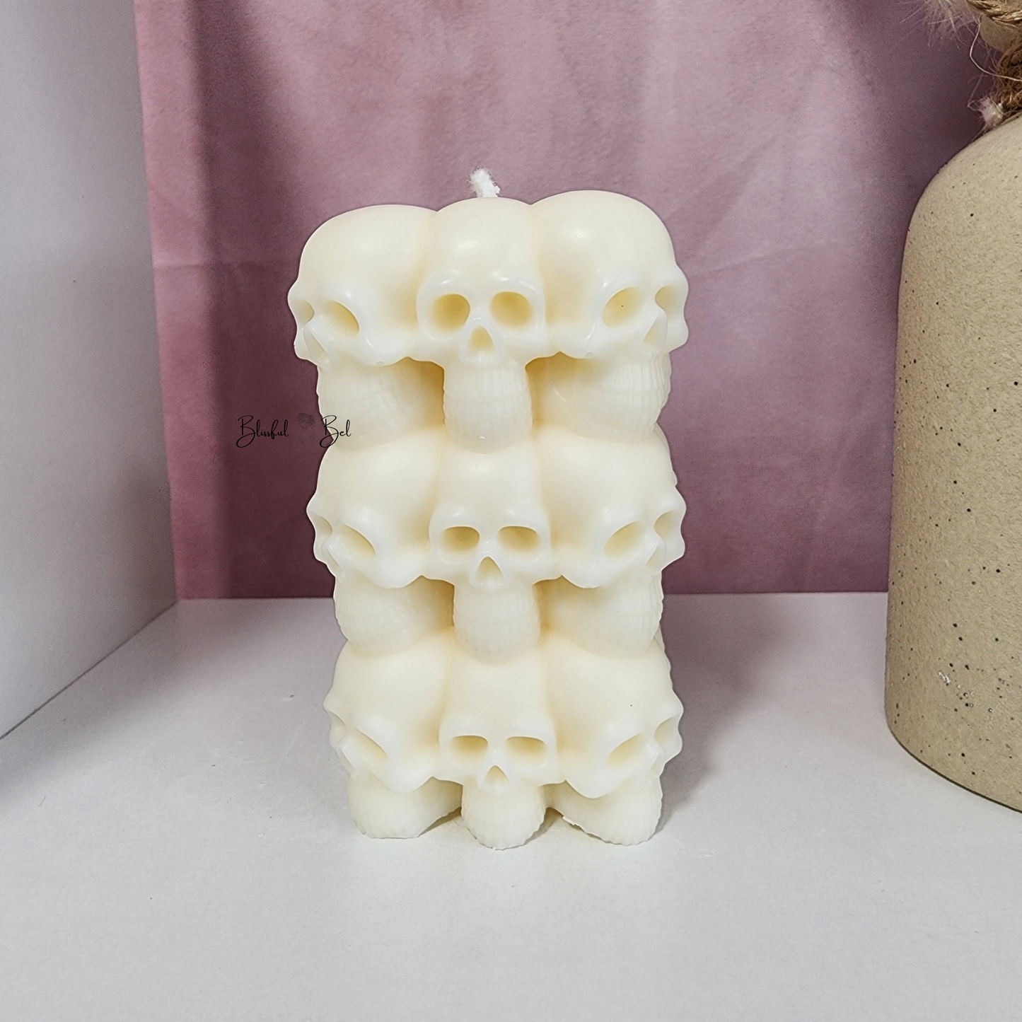 Halloween Decor Skull Candle