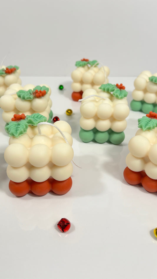 Holiday Bubble Candle