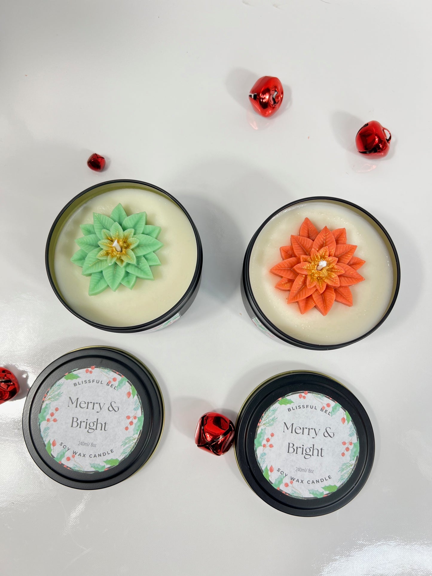 Merry & Bright Christmas Holiday Candle