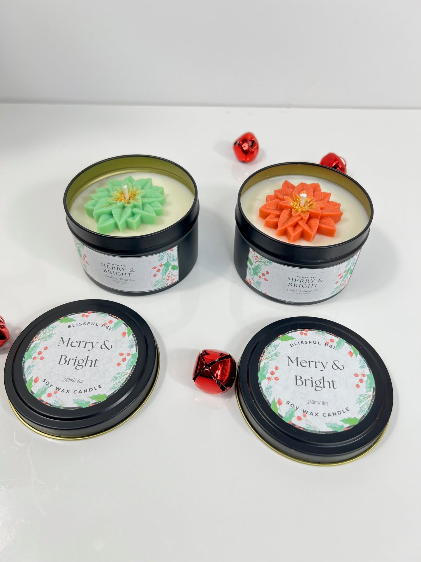Merry & Bright Christmas Holiday Candle