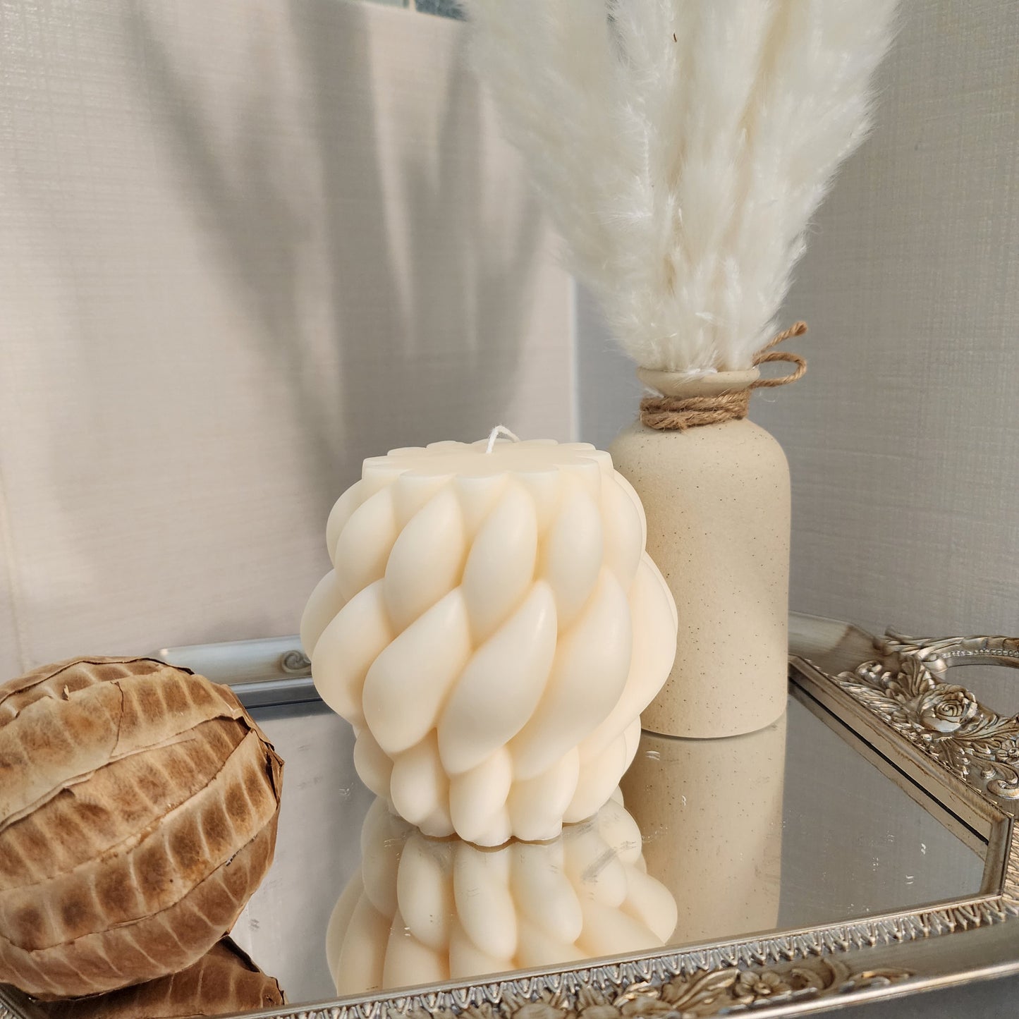 Cora  Sculptured Decor Candle