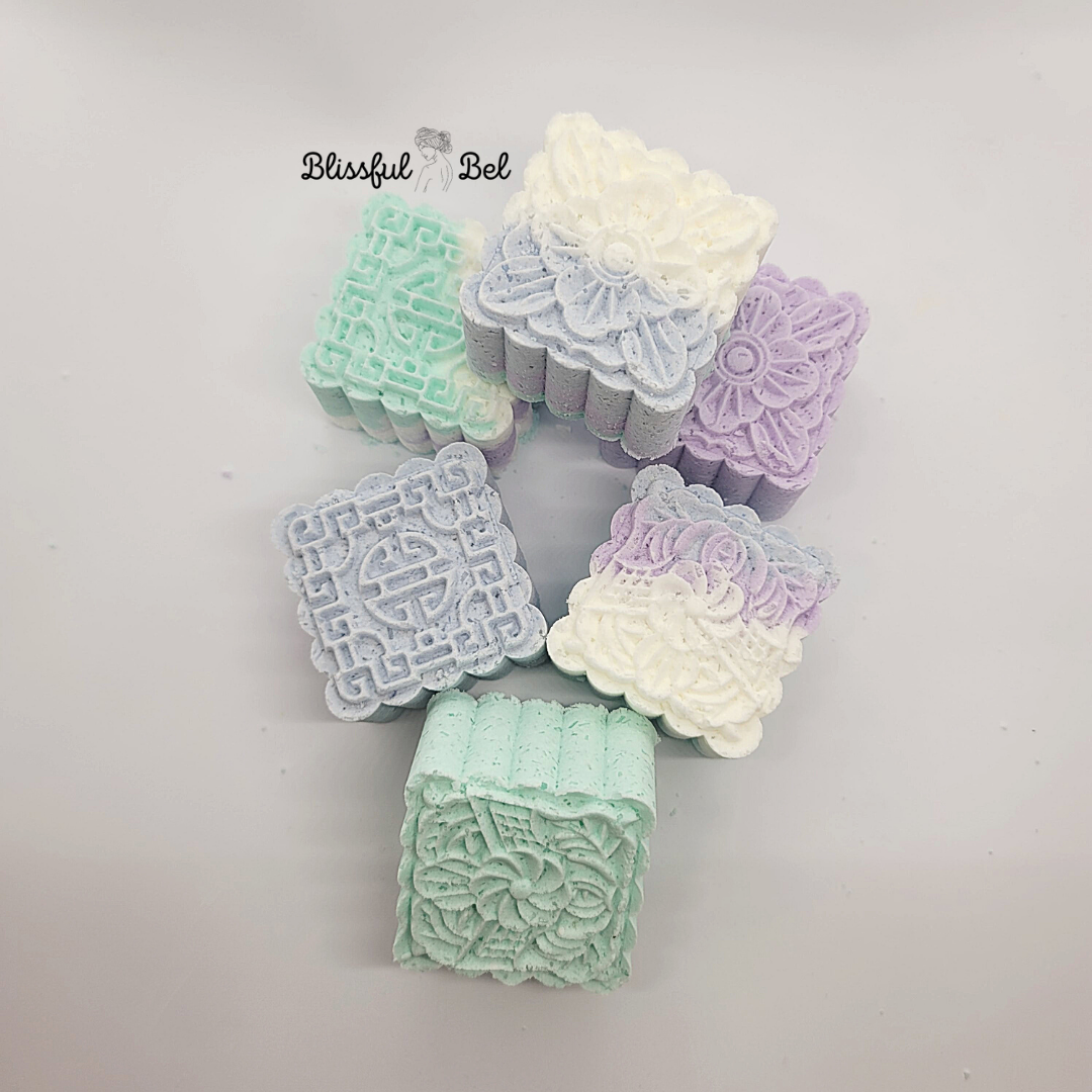 Square Novelty Flower Bath Bombs (10 Pack)