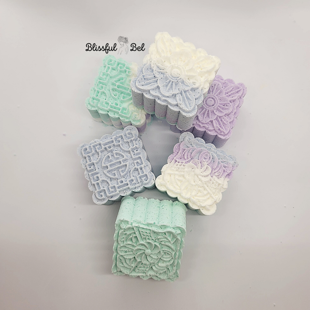 Square Novelty Flower Bath Bombs (3 Pack)