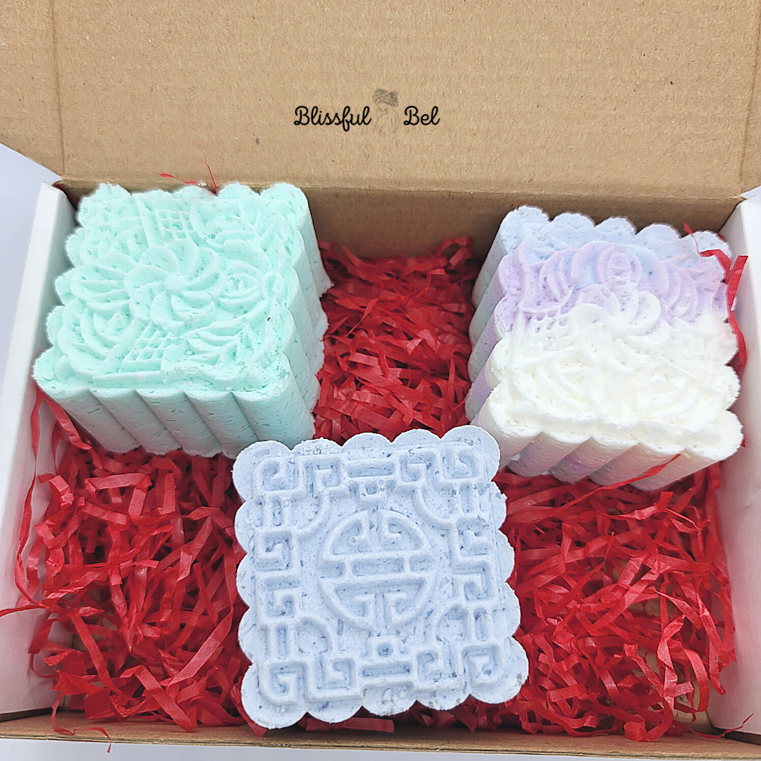 Square Novelty Flower Bath Bombs (10 Pack)