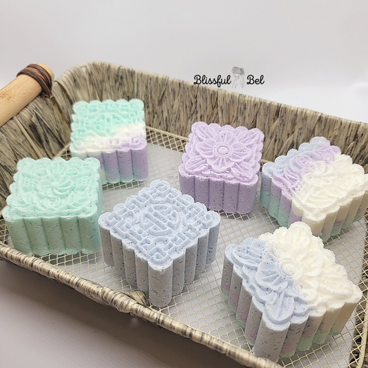Square Novelty Flower Bath Bombs (3 Pack)